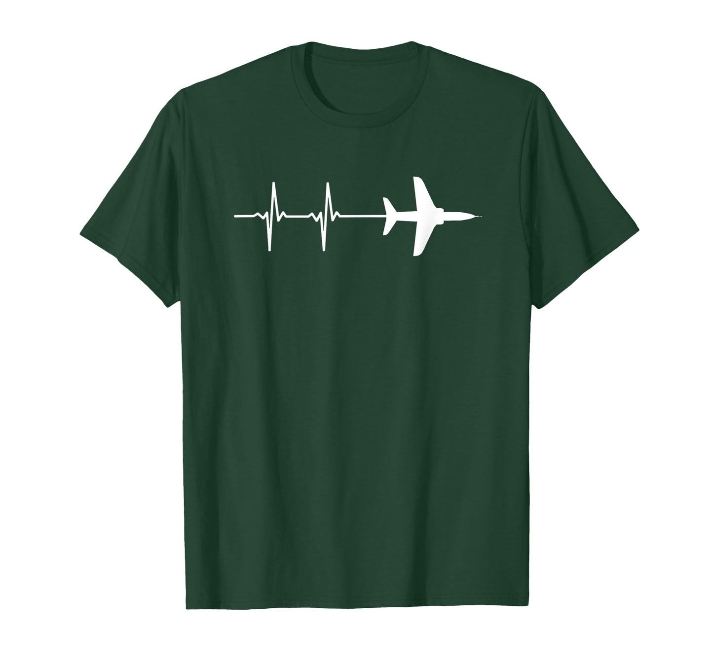 EKG Heartbeat T-45 Goshawk Military Airplane T-Shirt