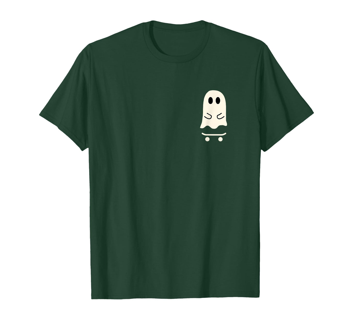 Little Ghost Skateboard Cute Halloween Skater T-Shirt