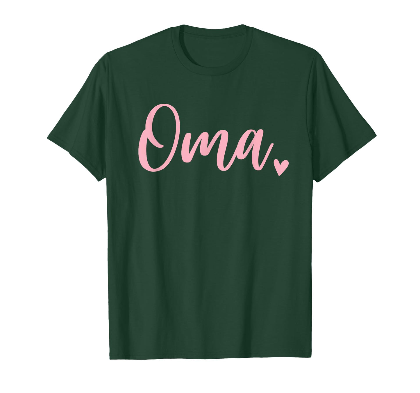 Oma Cute Heart Grandma Womens Pink T-Shirt