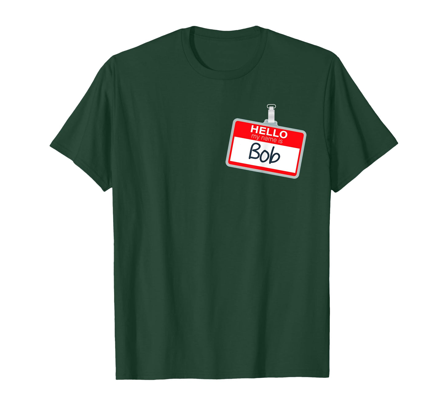Hello My Name Is Bob Lazy Halloween Costume Name Tag T-Shirt