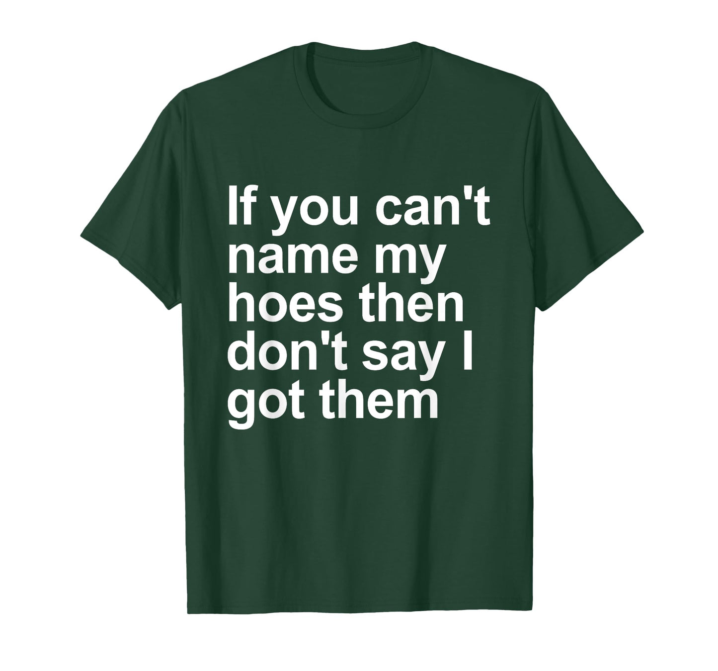 If You Can't Name My Hoes Then Don't Say I Got Them Humor T-Shirt