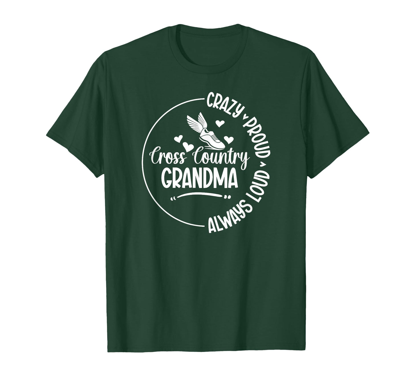 Crazy Proud Cross Country Grandma XC Grandmother T-Shirt