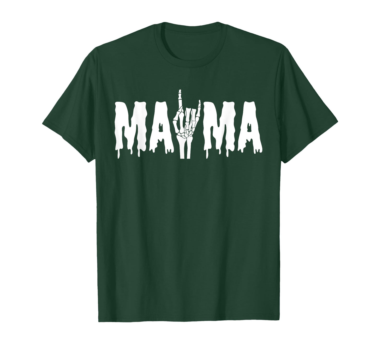 Mama Skeleton Hand Gothic Birthday Halloween Family Matching T-Shirt