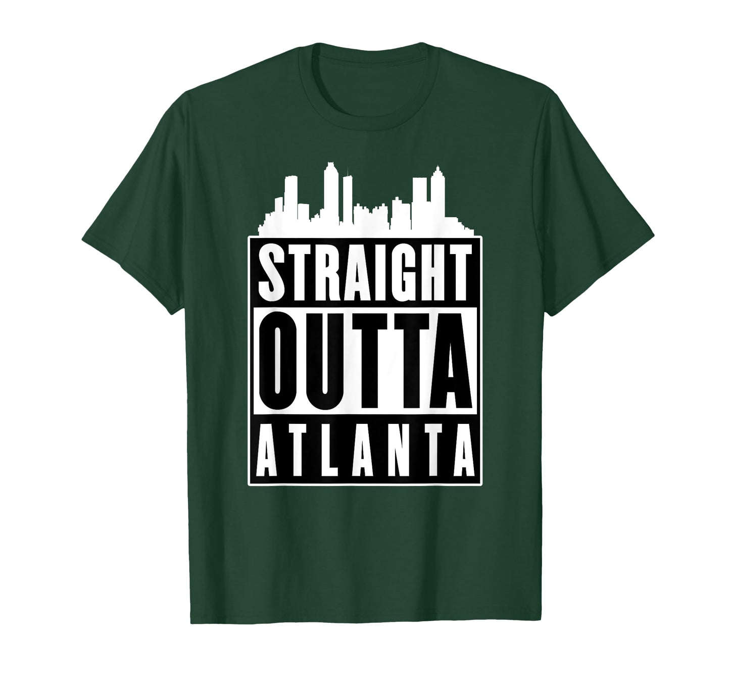 Straight Outta Atlanta T-Shirt with Silhouette of the City T-Shirt