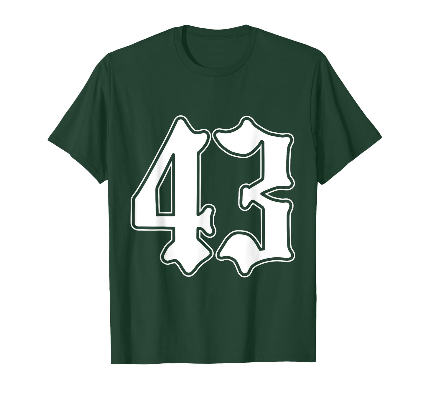 #43 White Number 43 Latino Sports Fan Team Cholo Easy T-Shirt