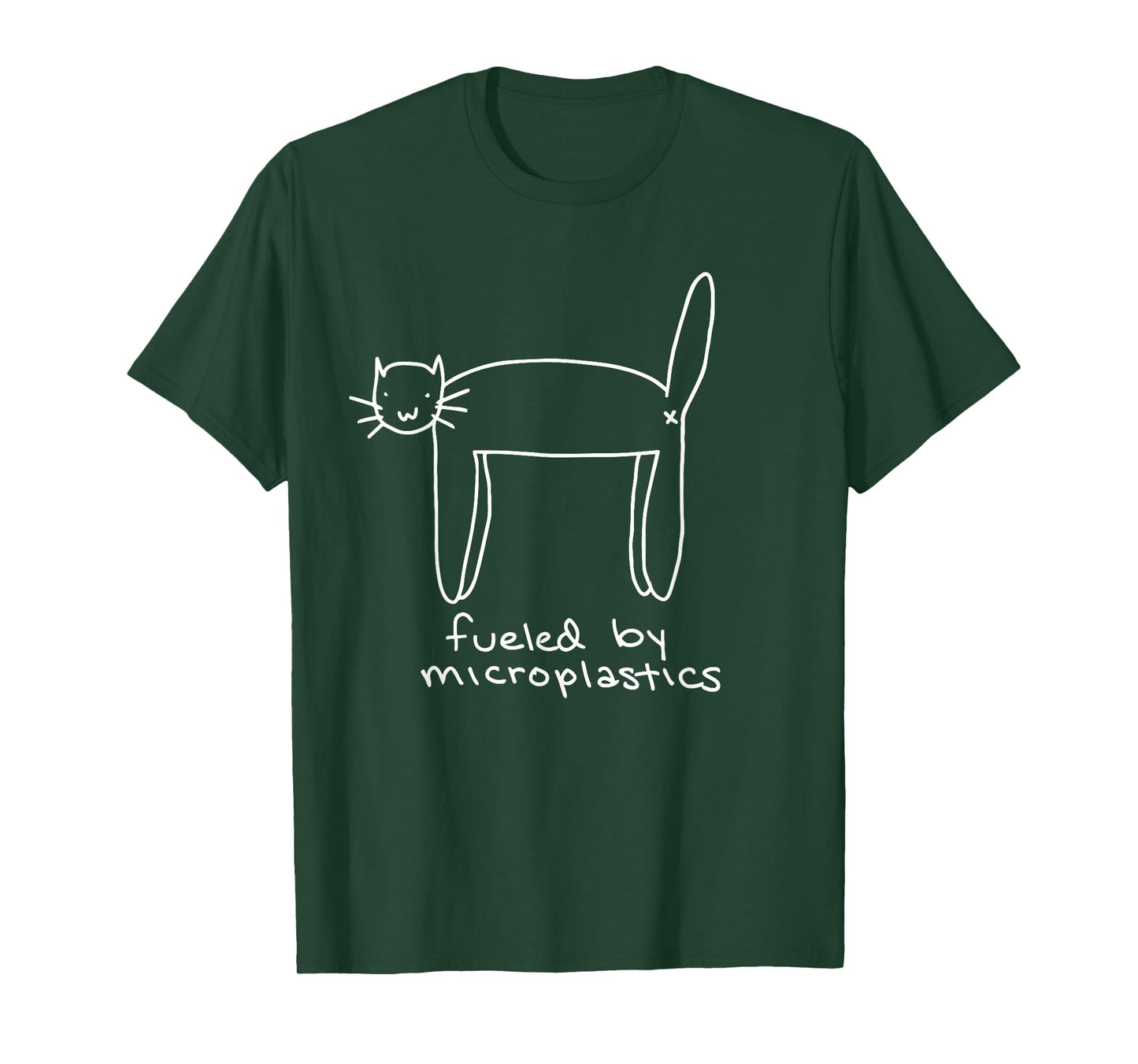 Fueled By Microplastics Cat T-Shirt