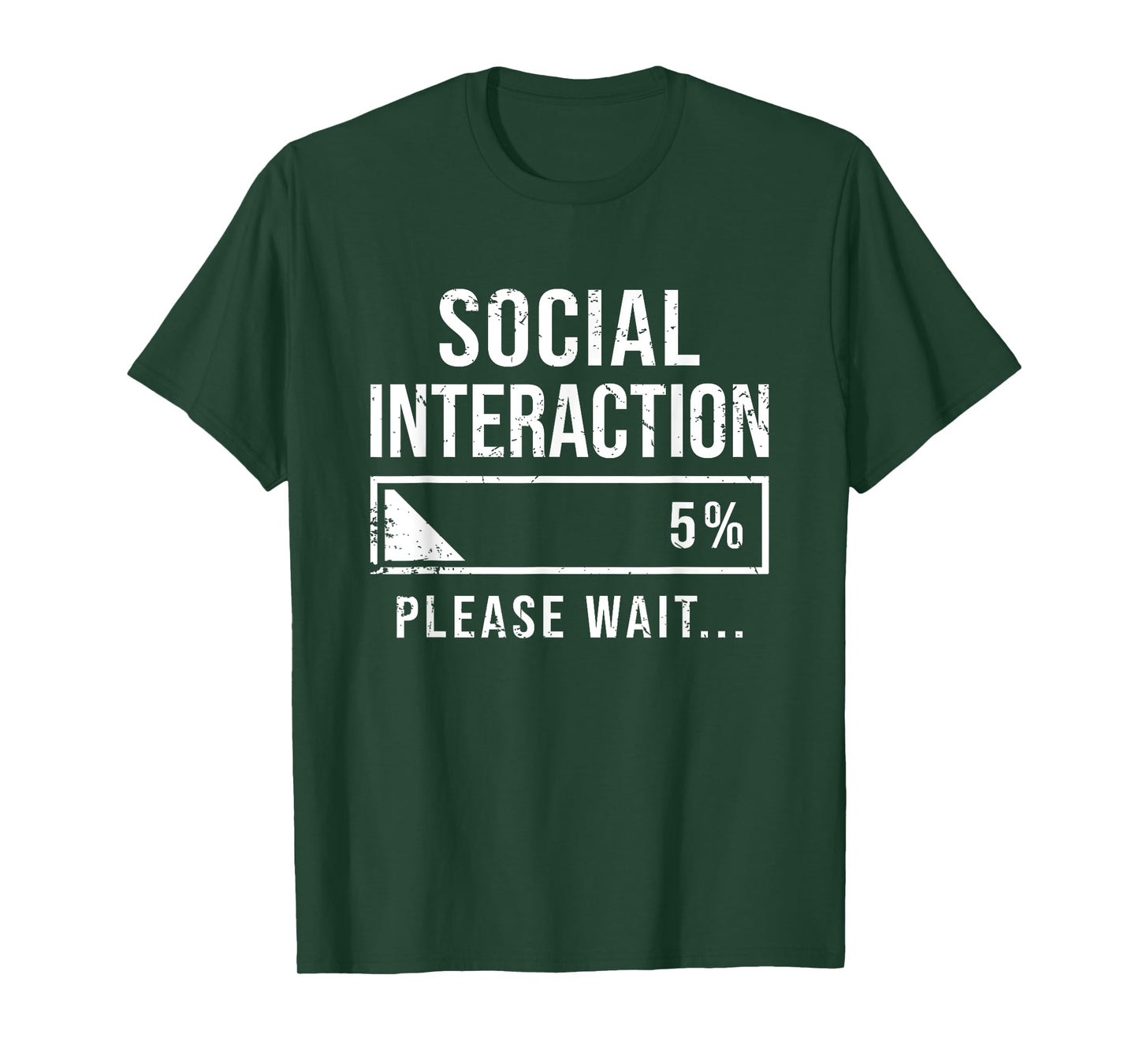 Social Battery Low Funny Introvert Loading Bar Sarcasm T-Shirt