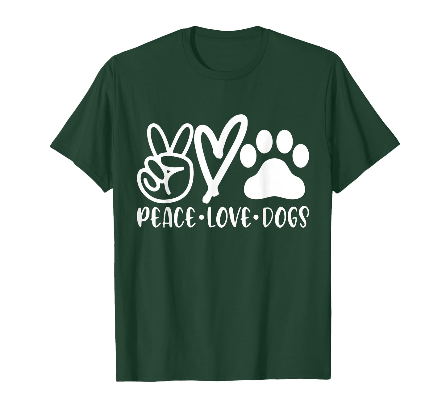 Retro Vintage Peace Love Dog Tshirt Funny Dog Lover Gifts T-Shirt for Men Women