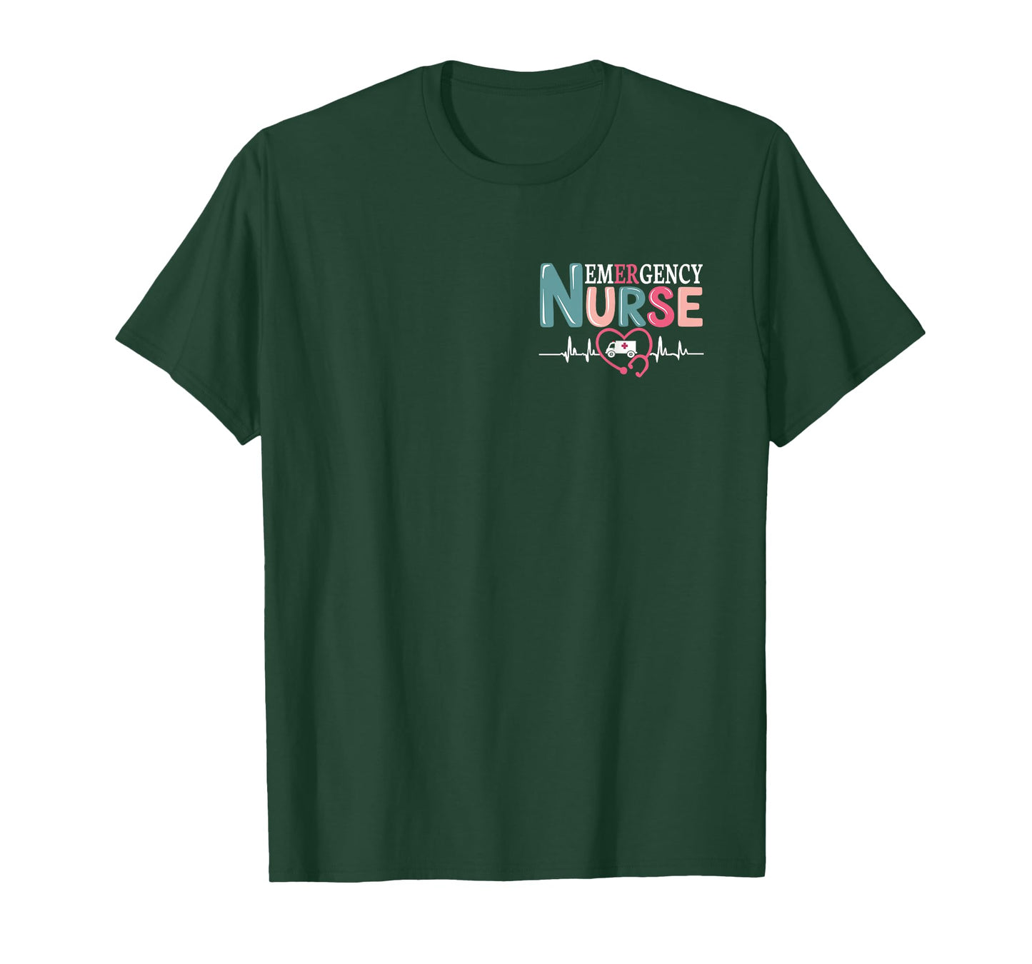 Emergency Department ER Nurse Front and Back Emergency Nurse T-Shirt