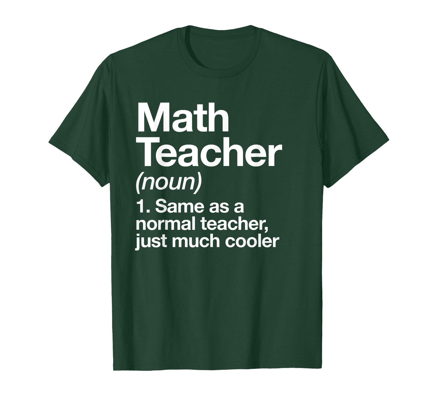 Math Teacher Definition Funny Back to School First Day T-Shirt