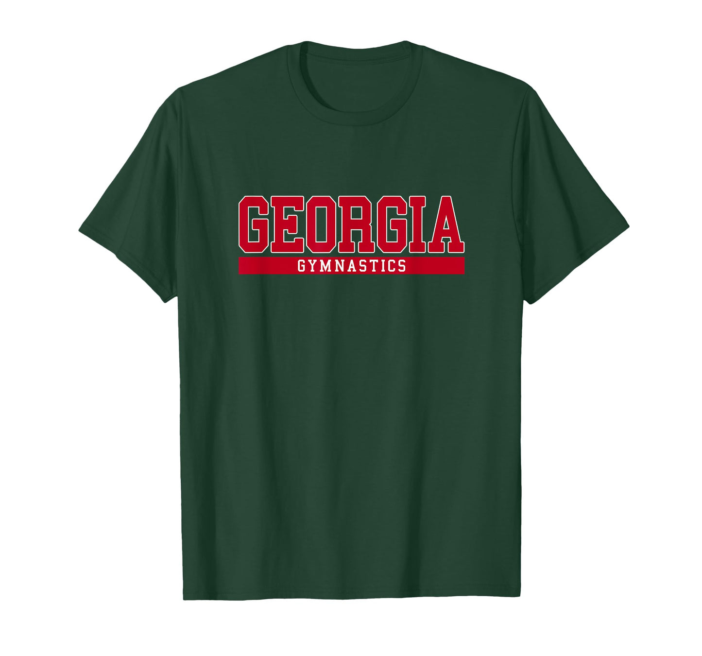 Georgia Gymnastics T-Shirt - Black, X-Small, Unisex-Adults, Short Sleeve, Classic Fit, Cotton 60% Polyester 40%