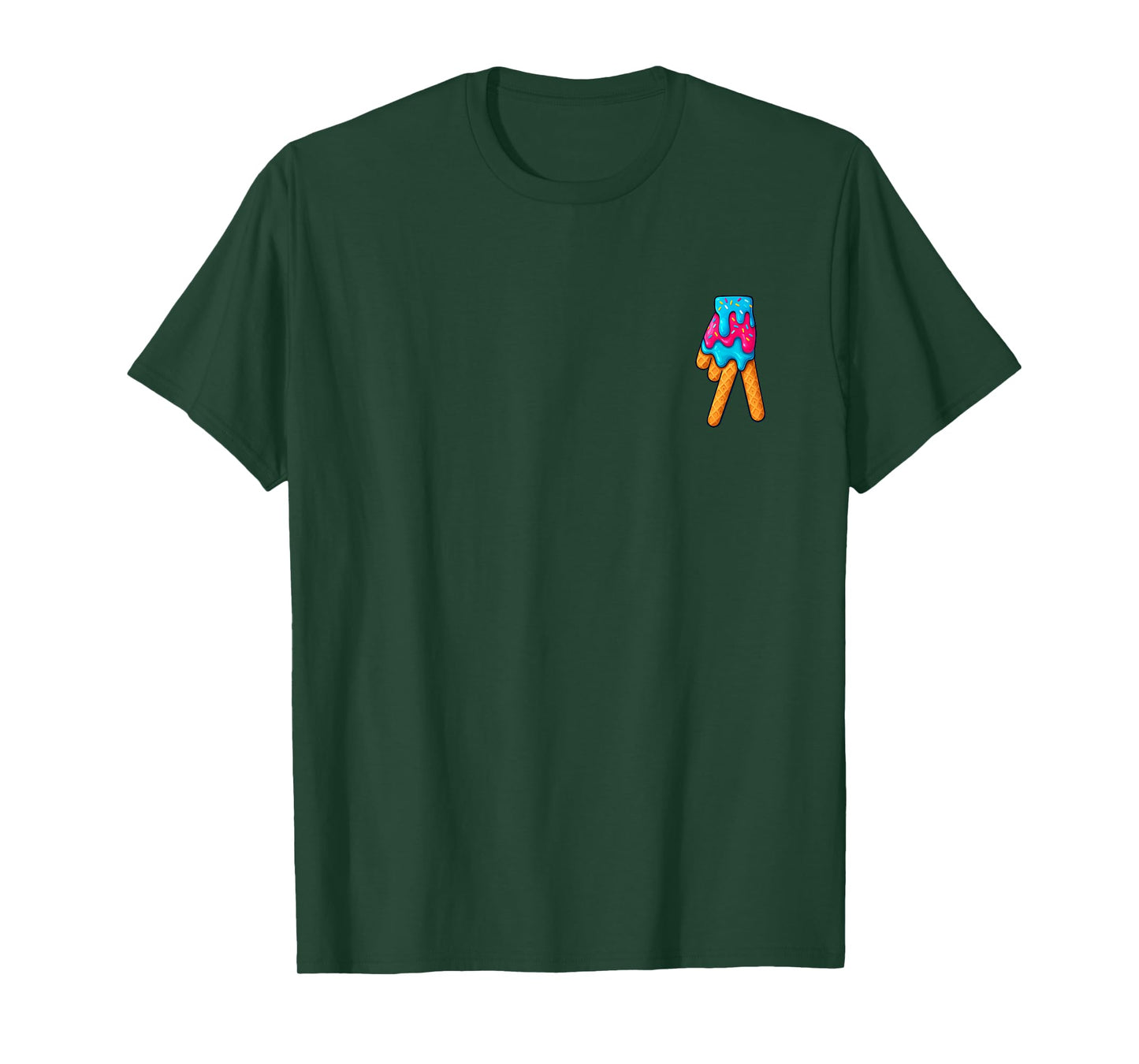 Baseball Ice Cream Drip Boys Home Plate Glove Respect Drip T-Shirt