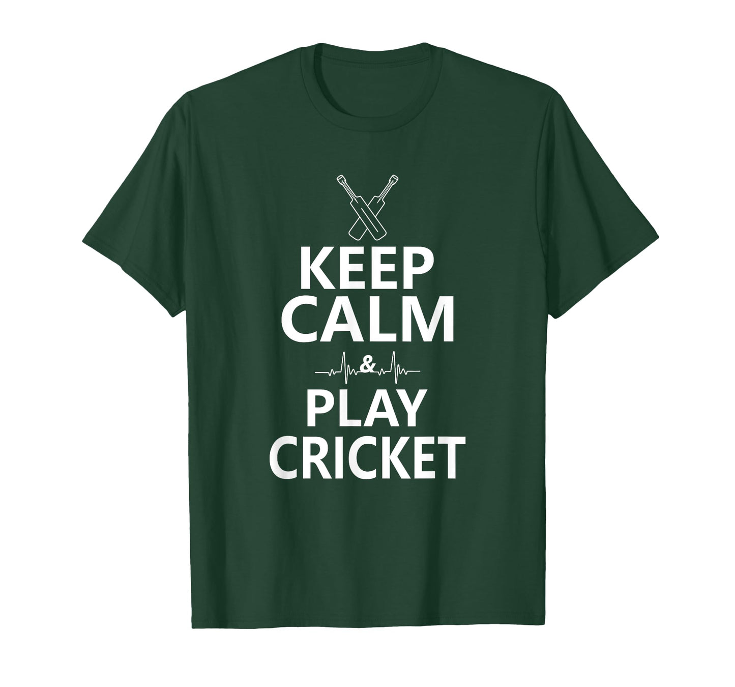 Keep Calm and Play Cricket - Funny Sports Players T-Shirt