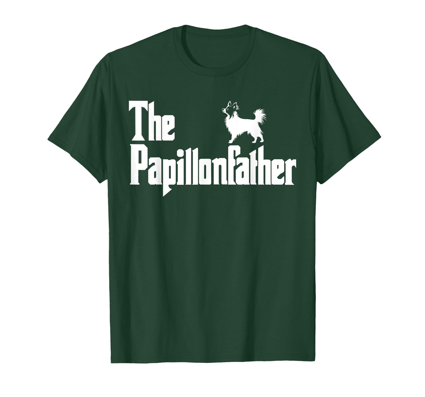The PapillonFather Funny Papillon Dog Dad Men T-Shirt