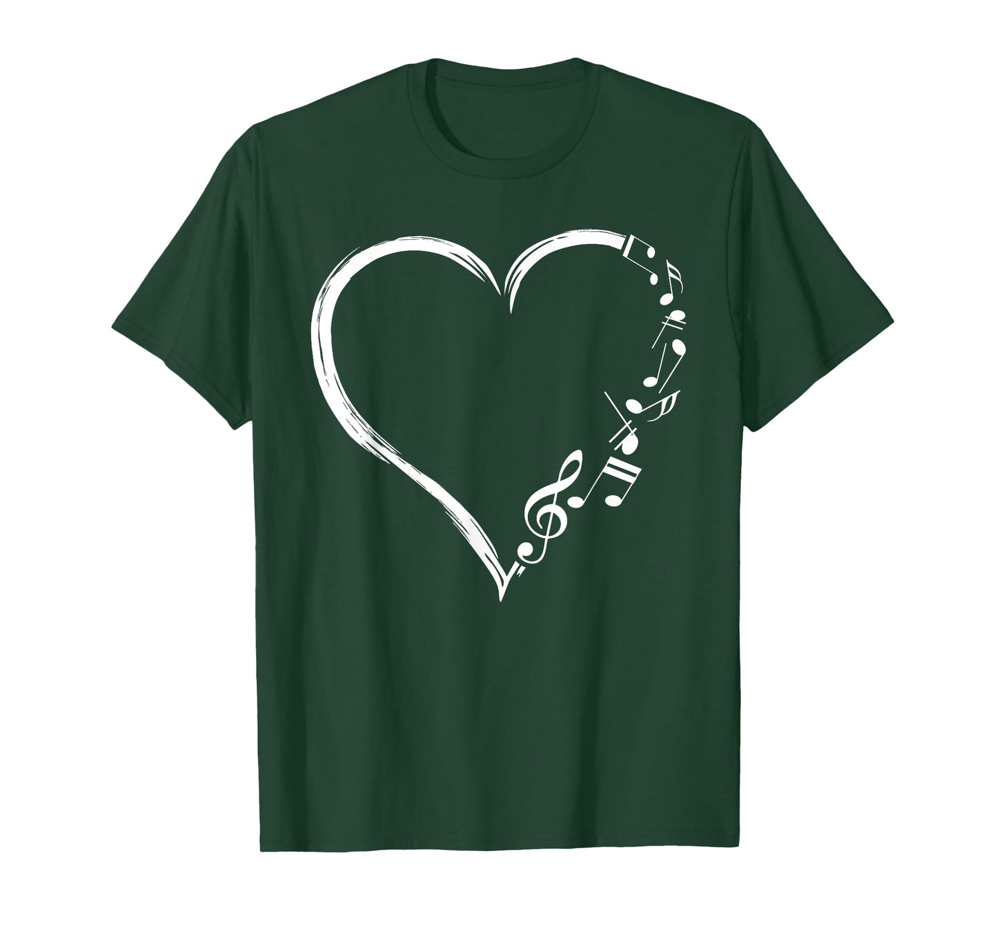 Music Frequency Cute Heart Notes Clef Musicians Music Lover T-Shirt