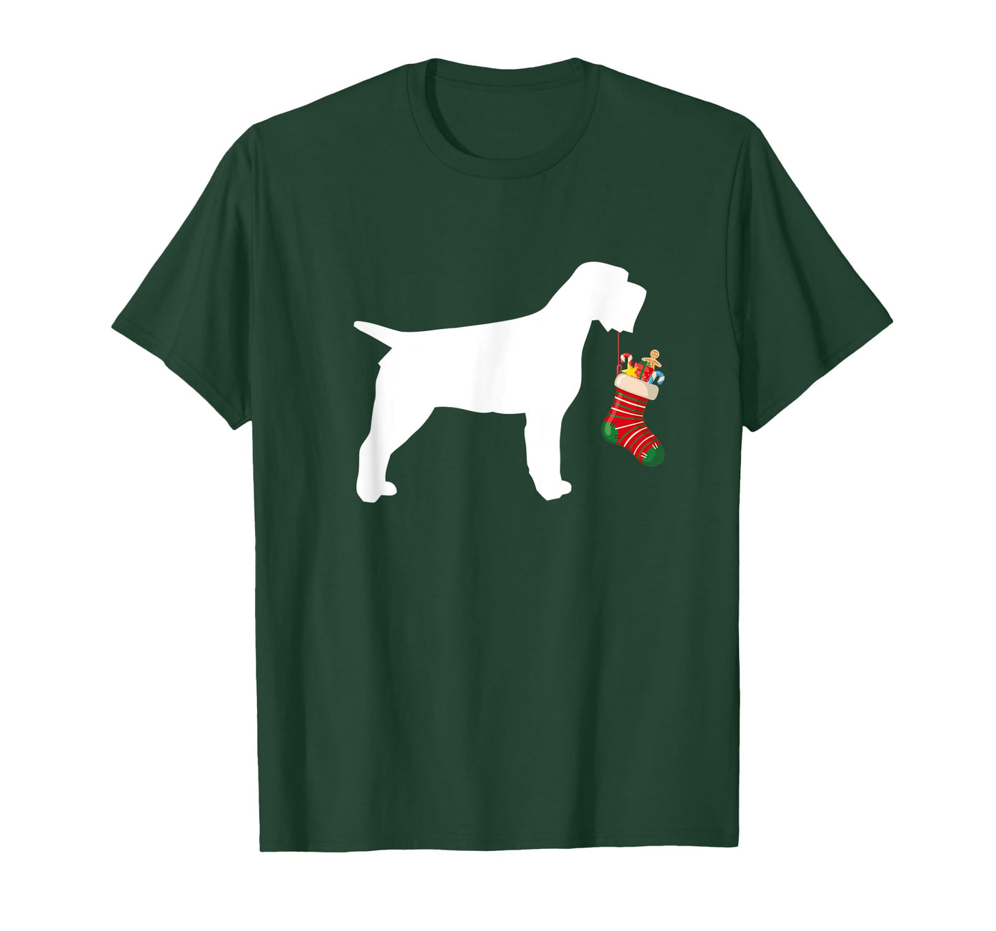 Wirehaired Pointing Griffon Christmas Stocking Stuffer Dog Men Women Kids T-Shirt