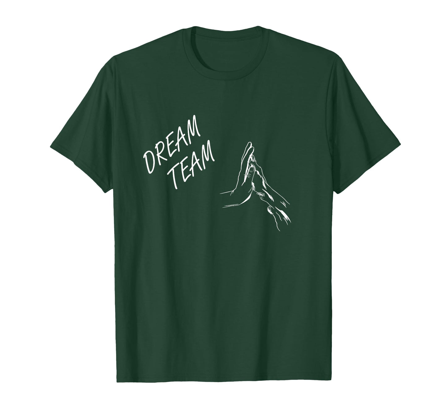 Dog Dream Team dog motif hand and paw hold together Men Women Girls Kids T-Shirt