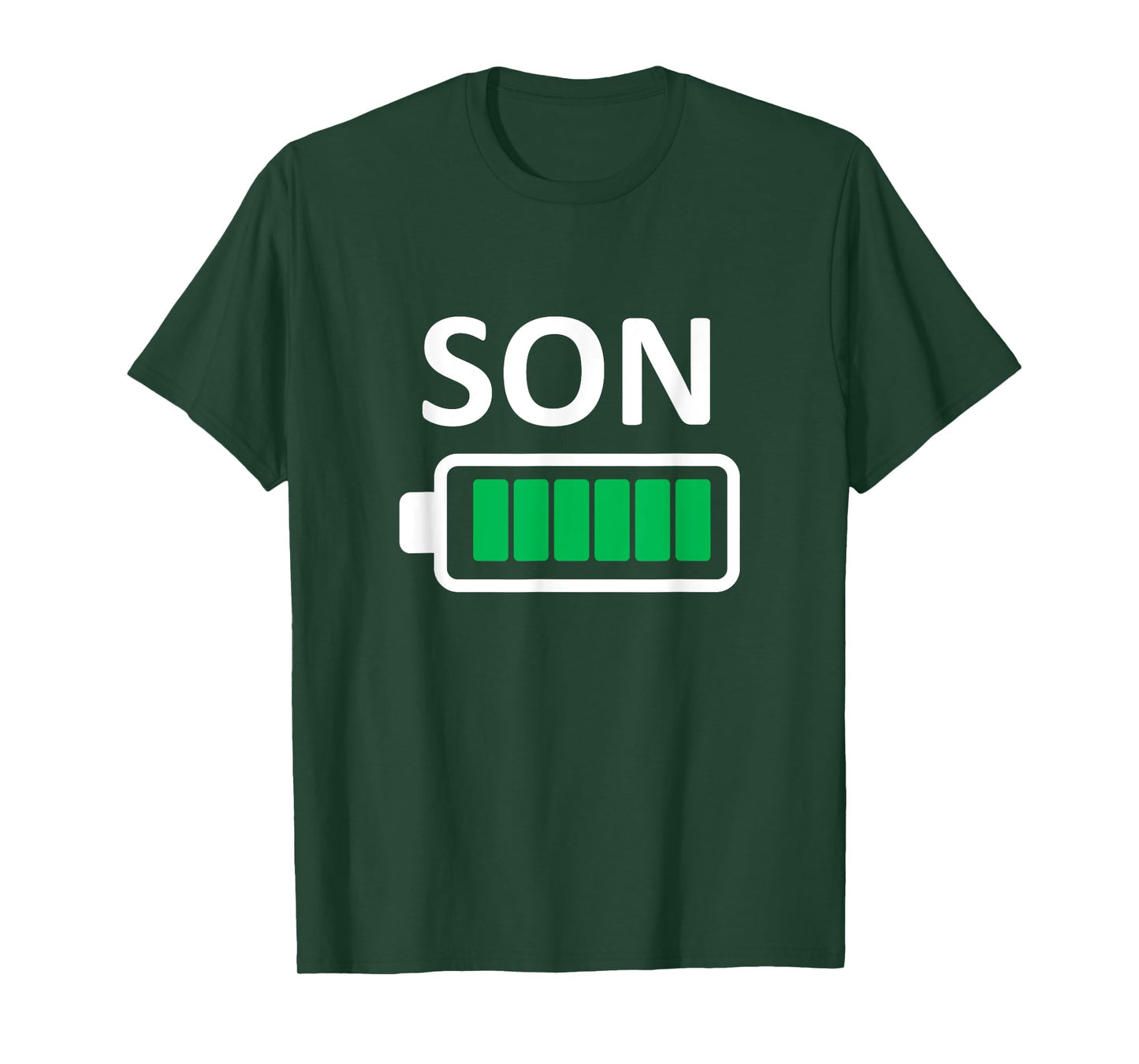 Funny Nerdy Family Son Full Battery Never Tired Geek T-Shirt