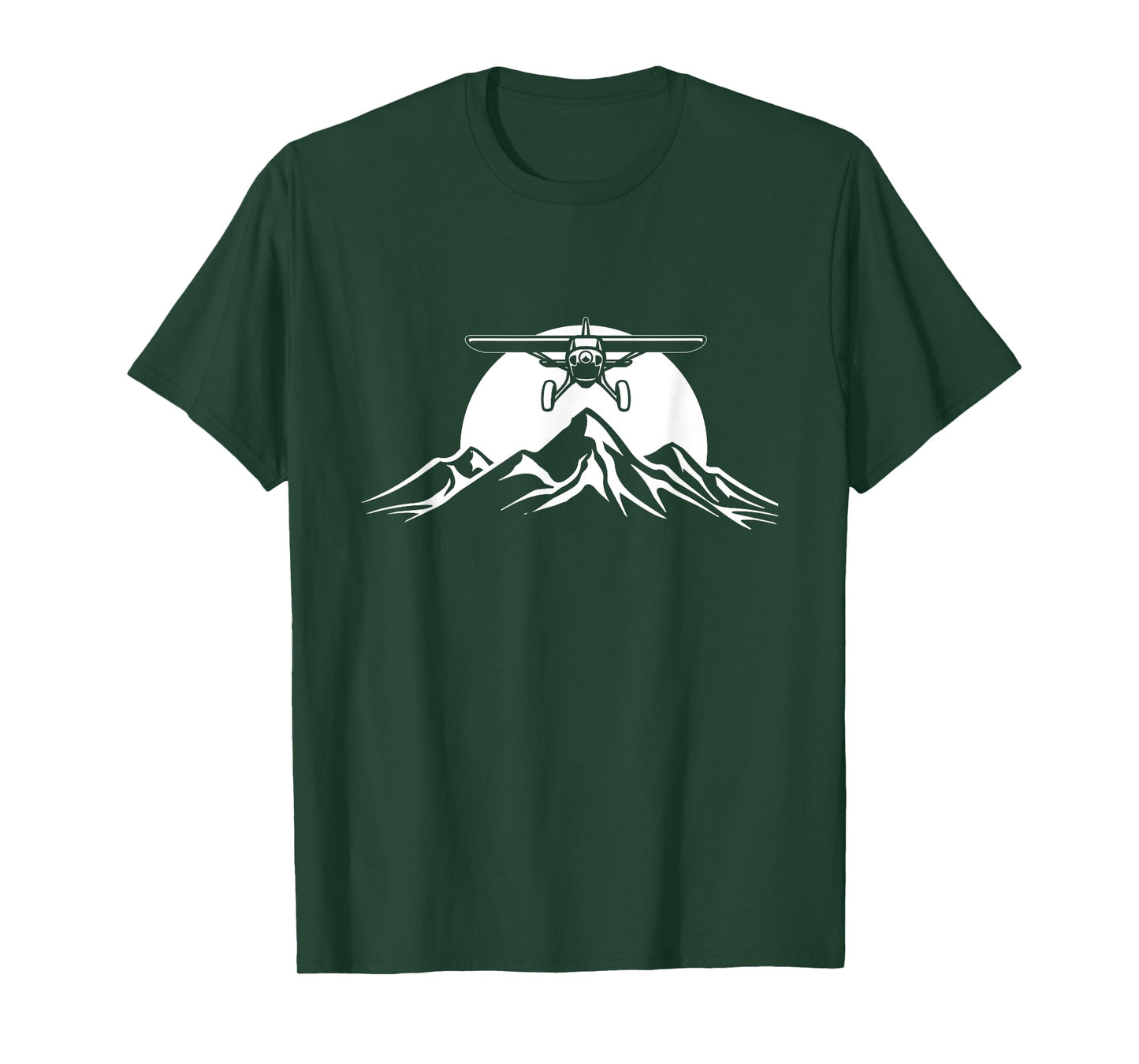 Propeller Airplane Mountains - Airline Pilot Aviation T-Shirt