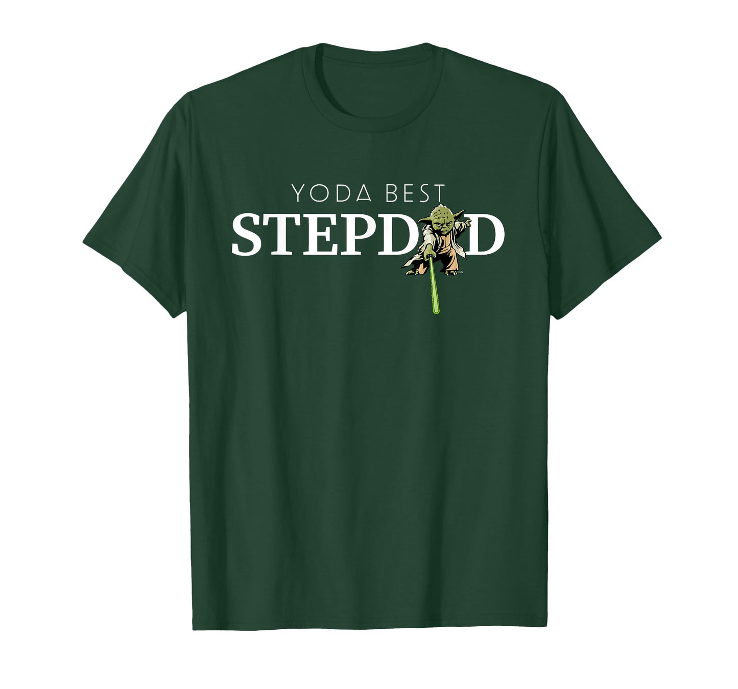 Star Wars Yoda Lightsaber Best Stepdad Birthday Father's Day T-Shirt