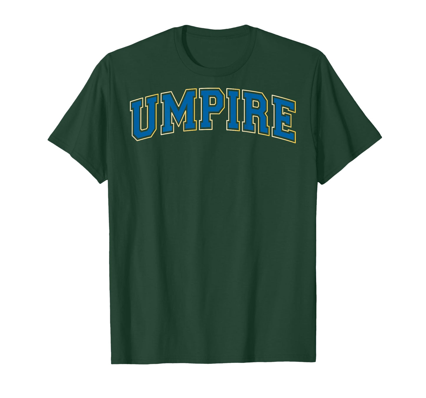 Umpire Baseball Softball Vintage Blue Yellow on the back T-Shirt