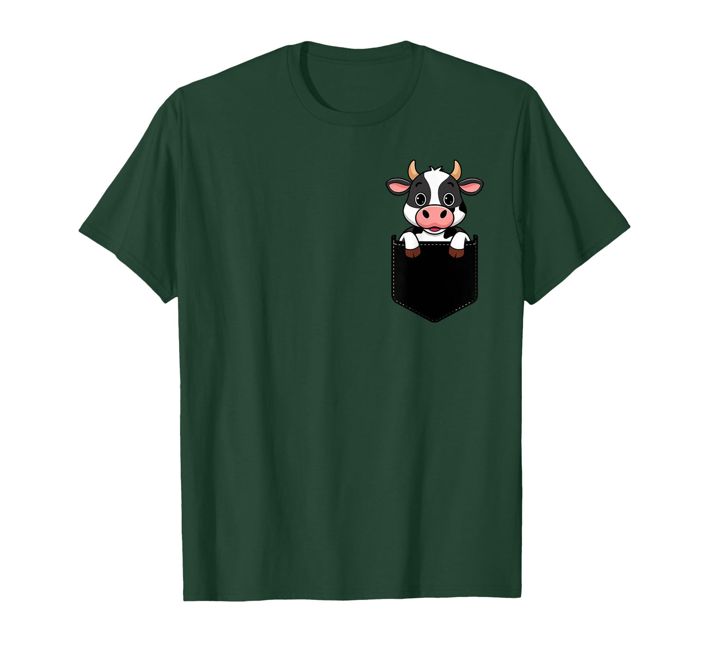 Funny Cow In Pocket Animal Cute Women Men T-Shirt