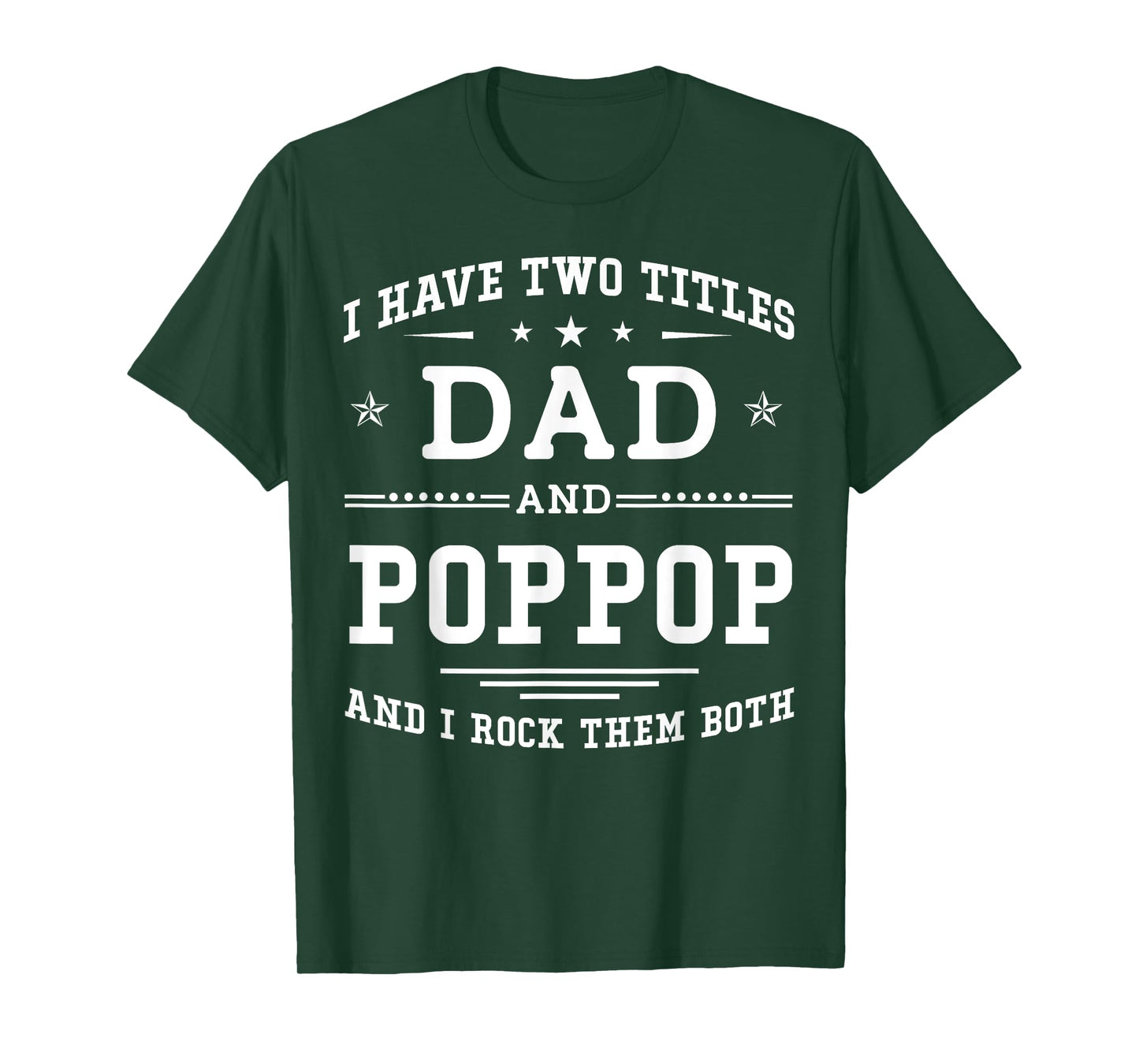 I Have Two Titles Dad And Poppop Funny Father's Day 2026 T-Shirt