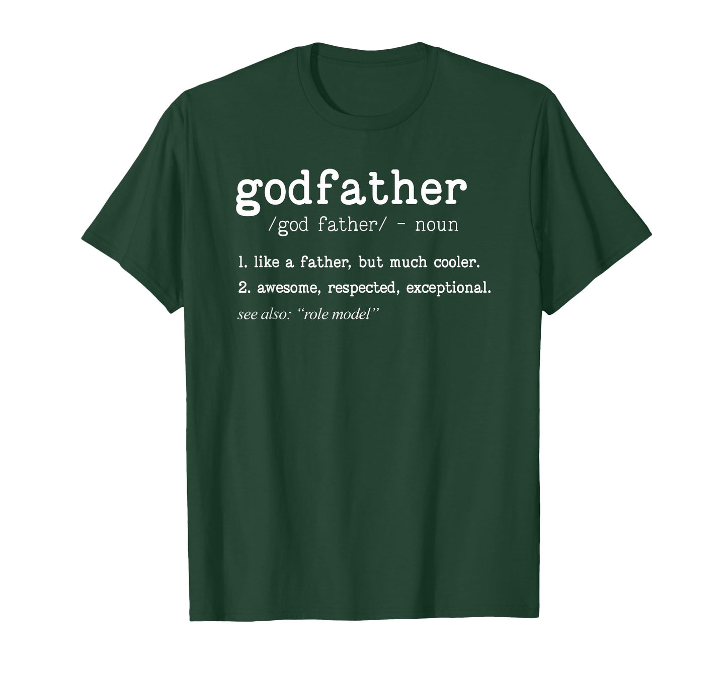 Godfather Definition Tee Father's Day Tee Uncle Dad Grandpa T-Shirt