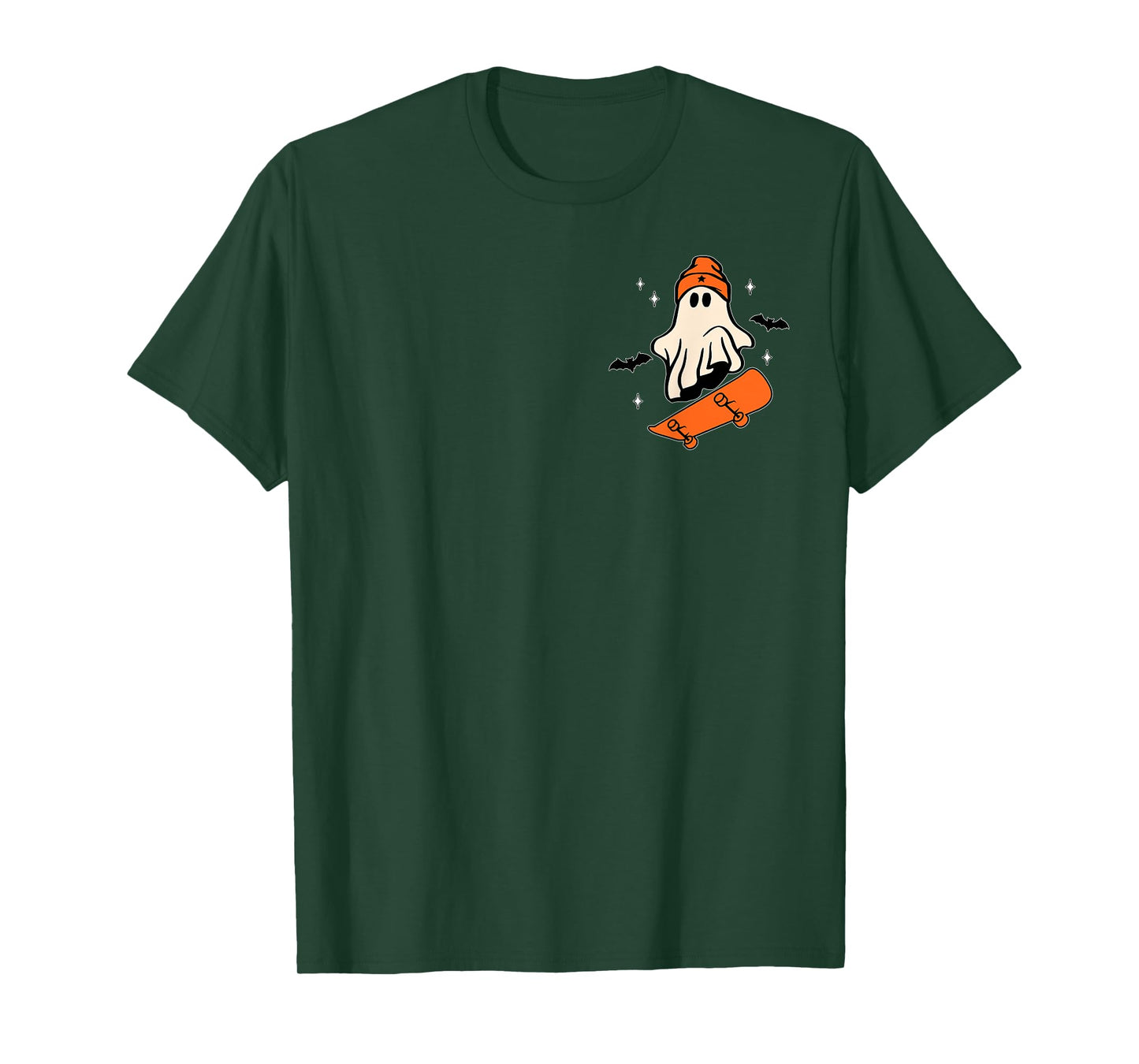 Halloween Skateboard Boo Retro Halloween Boys Mens T-Shirt
