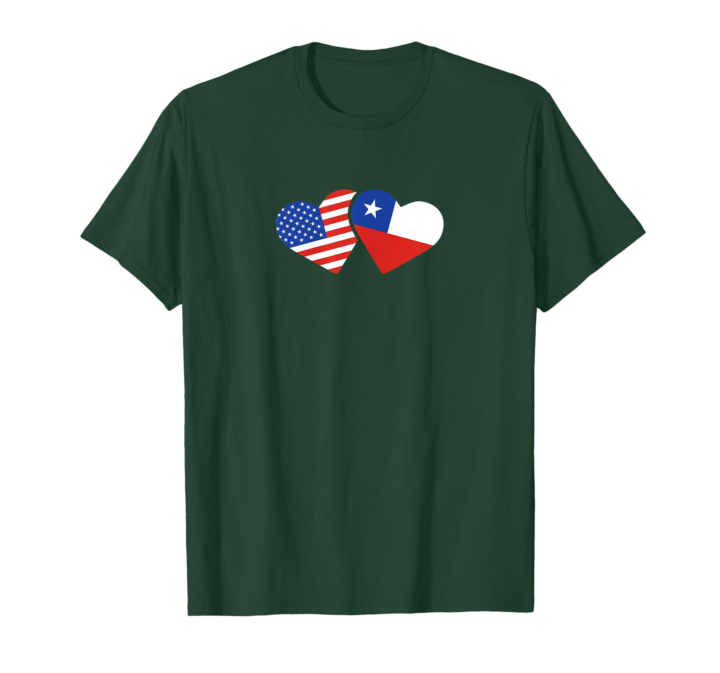 Womens USA Chile Flag T Shirt Hearts Chileans American Love Cute T-Shirt