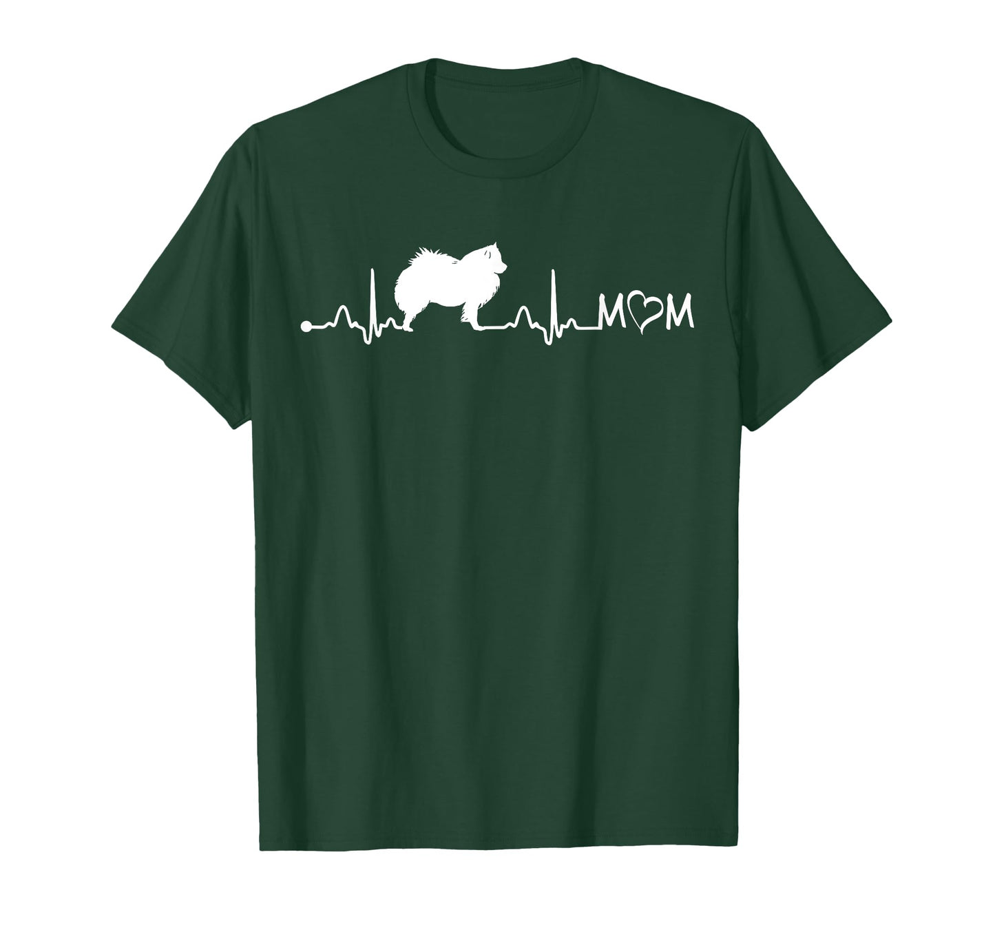 Heartbeat EKG American Eskimo Dog Dog Mom Gift Men Women T-Shirt