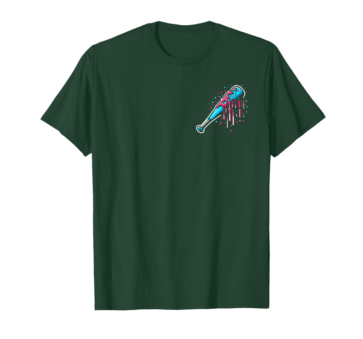 Baseball Home Plate Ice Cream Drip with Sprinkles 2 sides T-Shirt