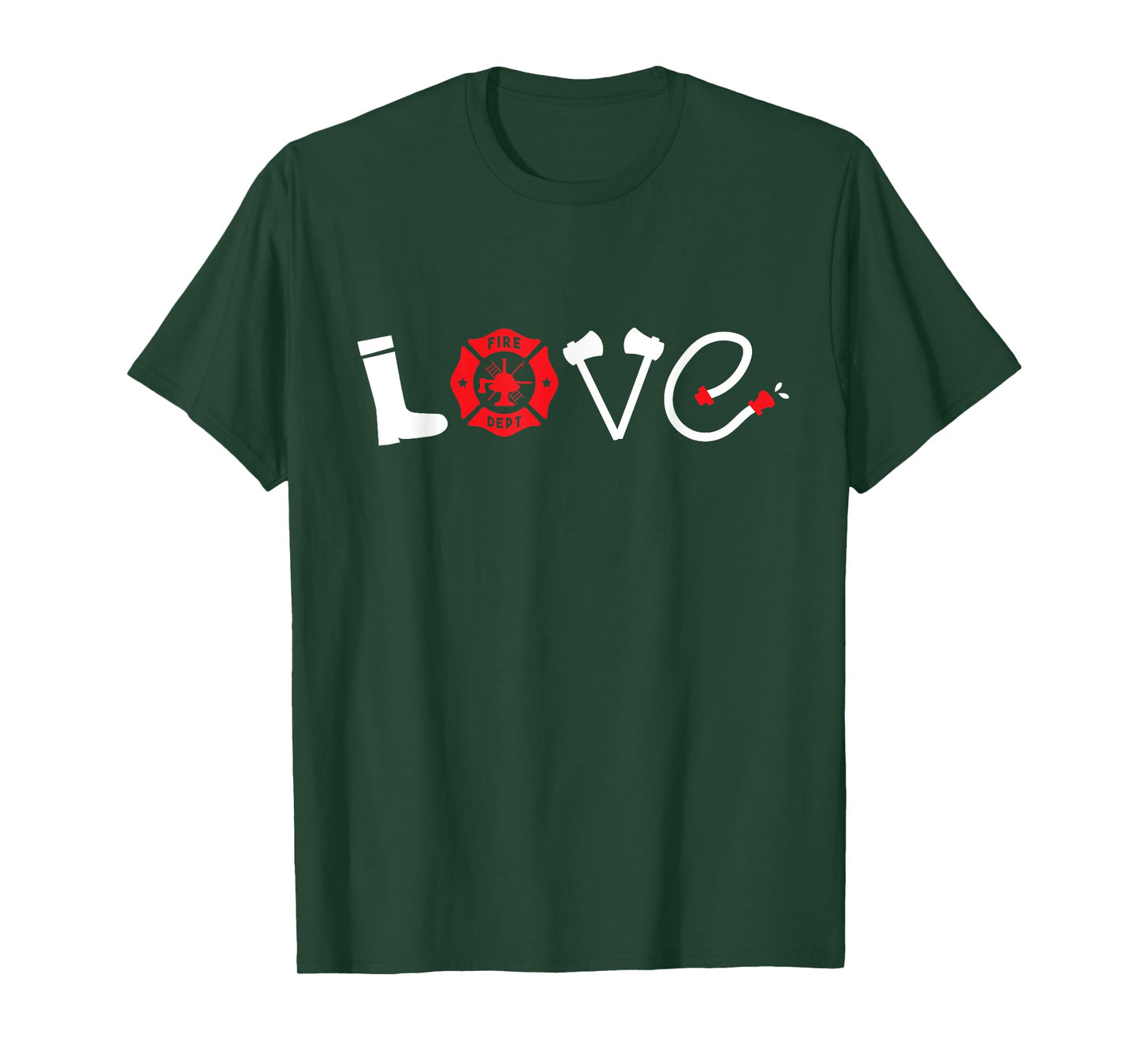 Firefighter Girlfriend Girl Wife Love T-Shirt