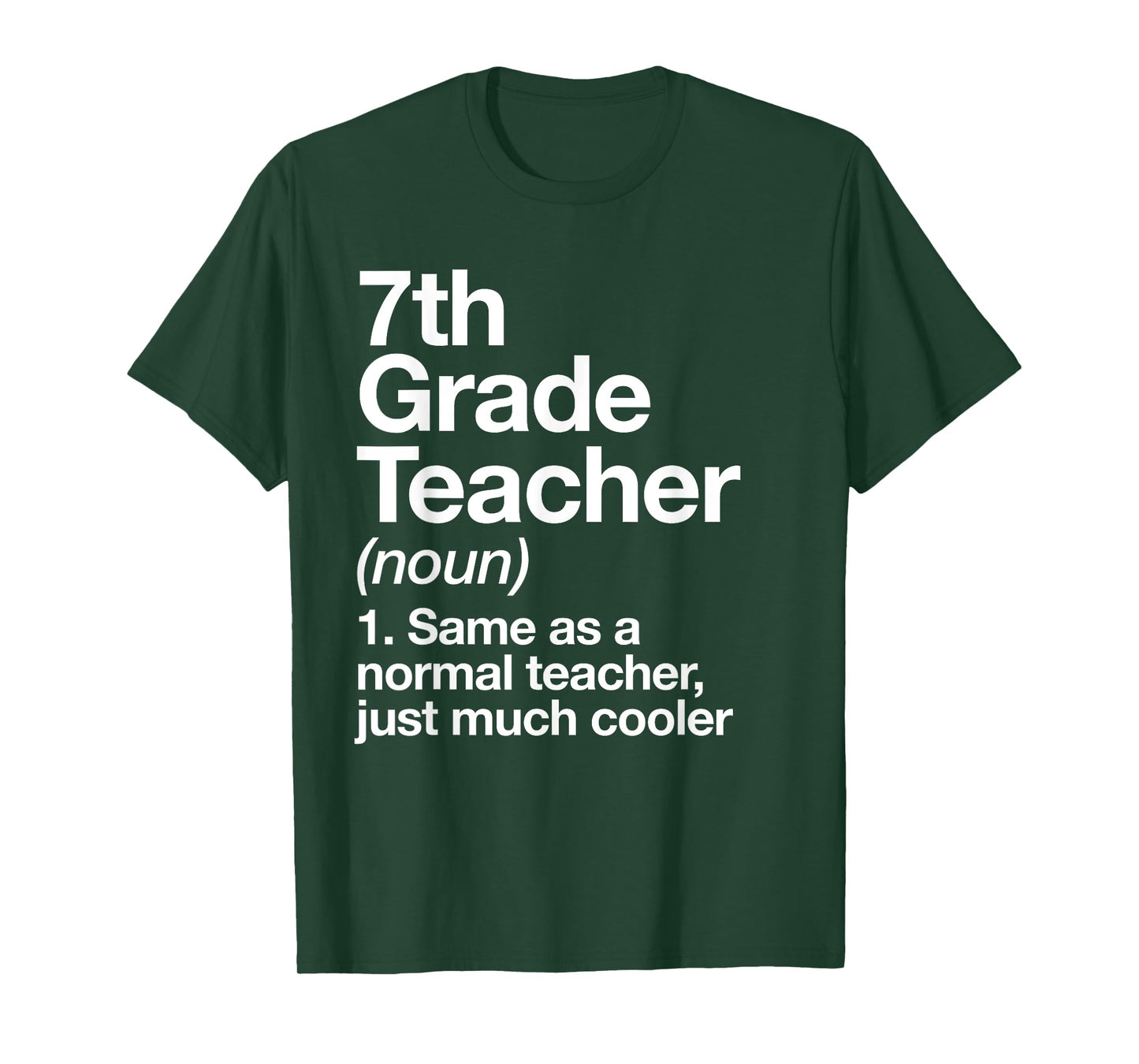 7th Grade Teacher Definition Funny Back To School First Day T-Shirt