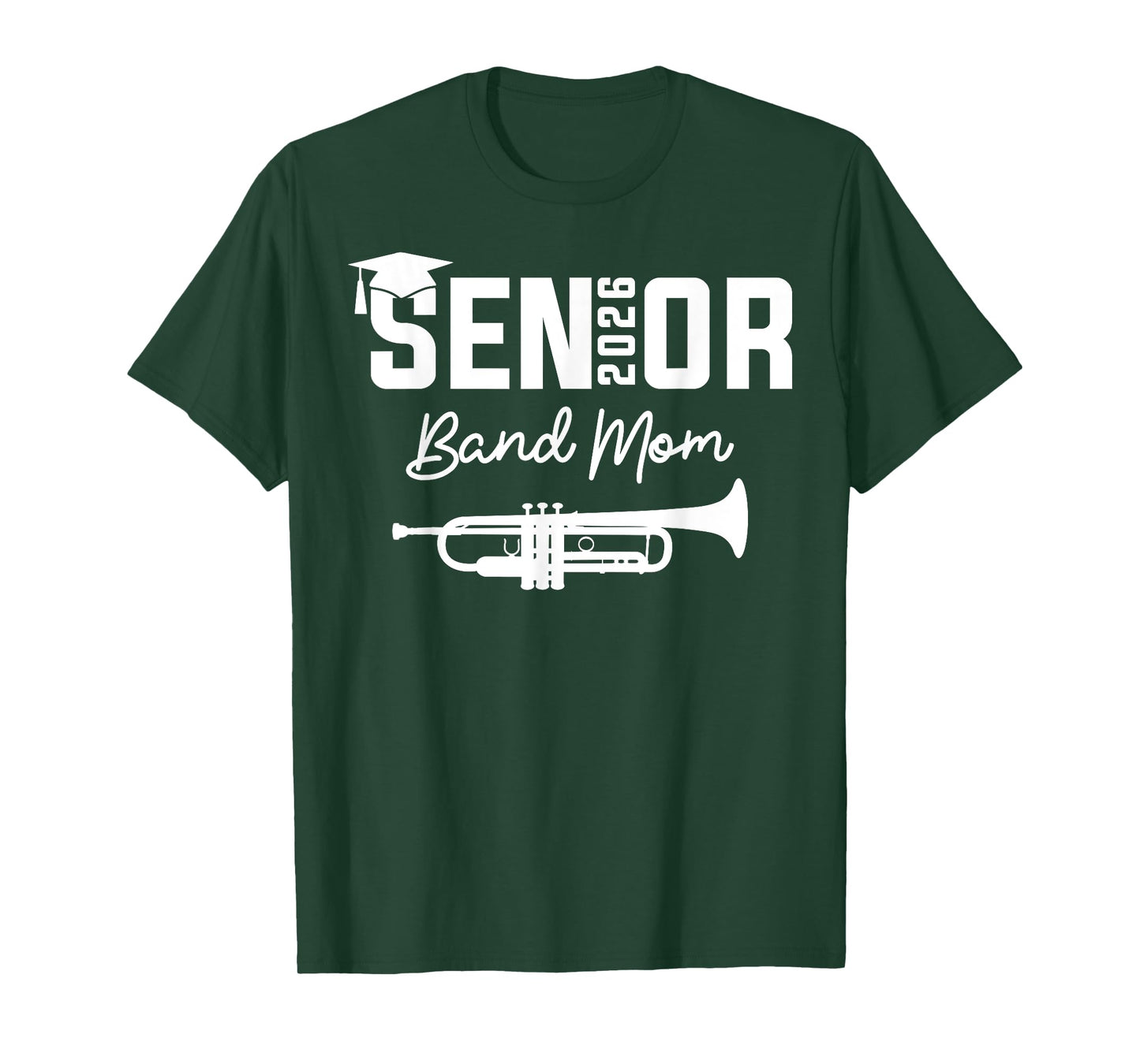 Senior Band Mom 2026 Marching Band Class Of 2026 Trumpet T-Shirt