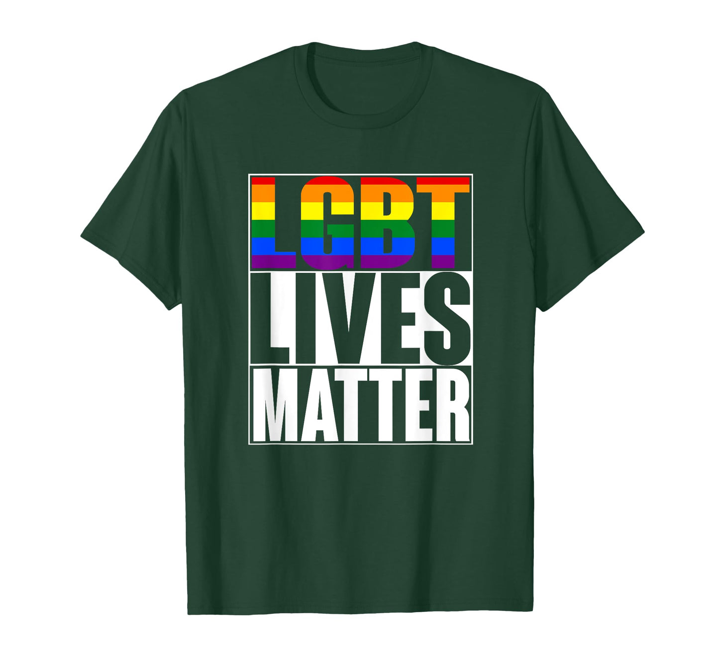 LGBTQ Lives Matter Shirt Lesbian Gay Trans Bisexual Flag Tee T-Shirt
