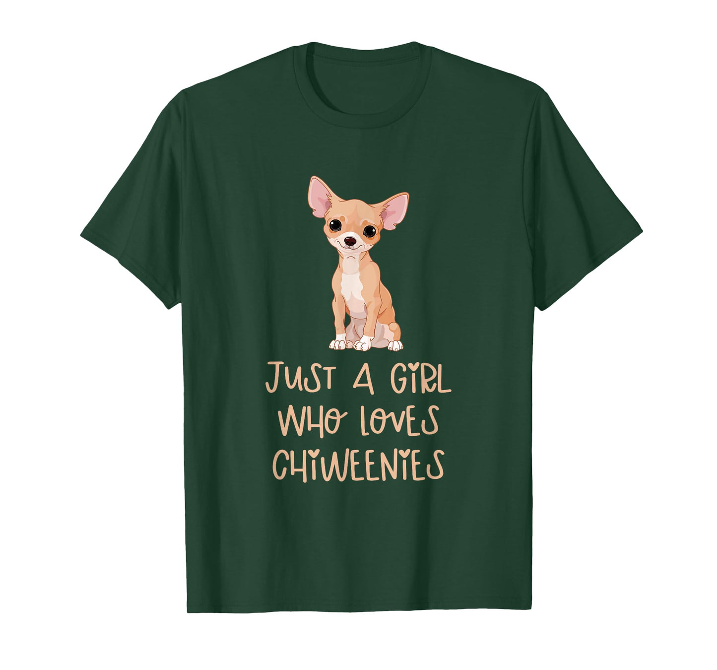 Just a Girl Who Loves Chiweenies Funny Animals Dogs Lover T-Shirt