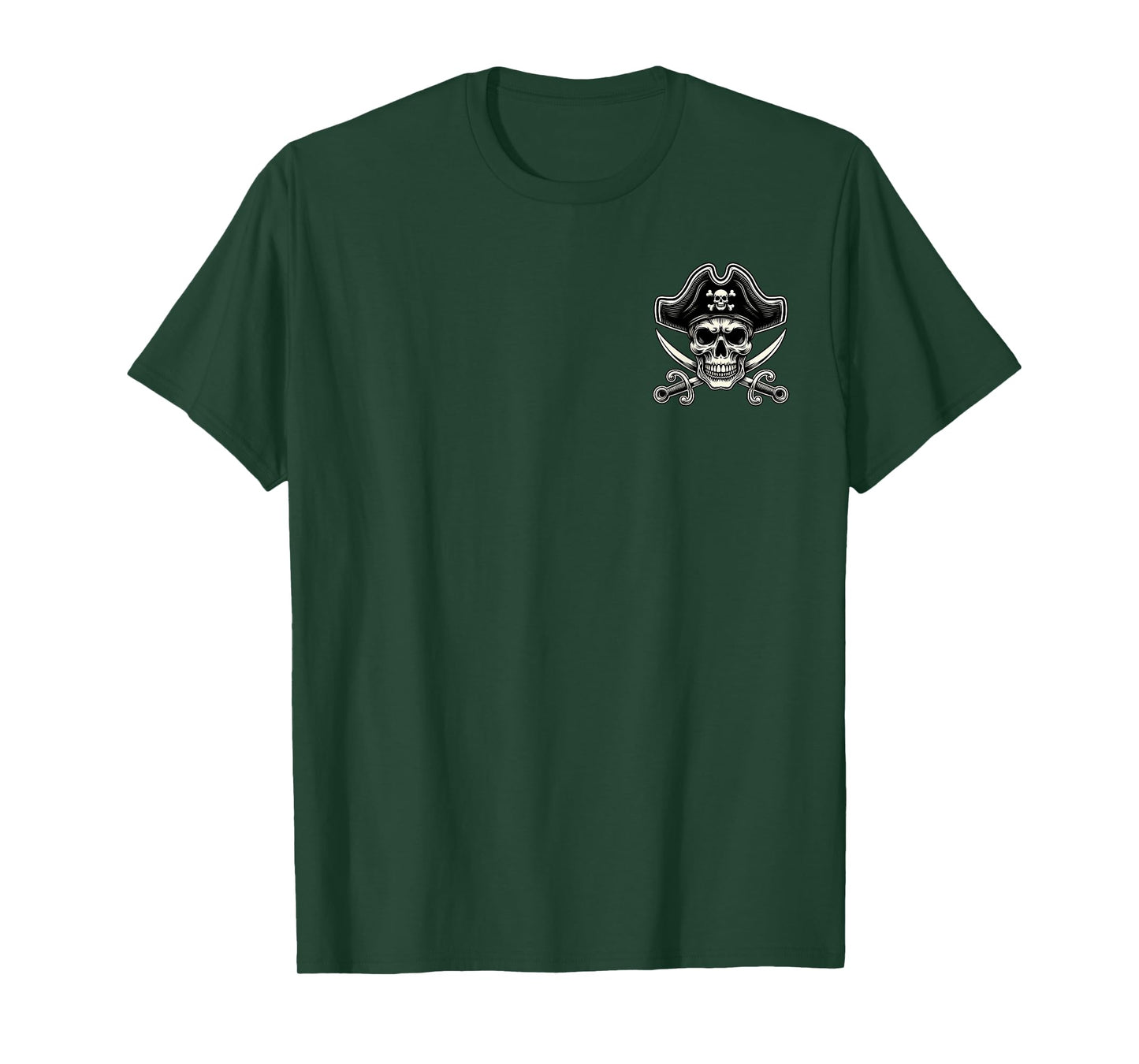 Pirate Skull Crossed Swords Bold Nautical Minimalist T-Shirt