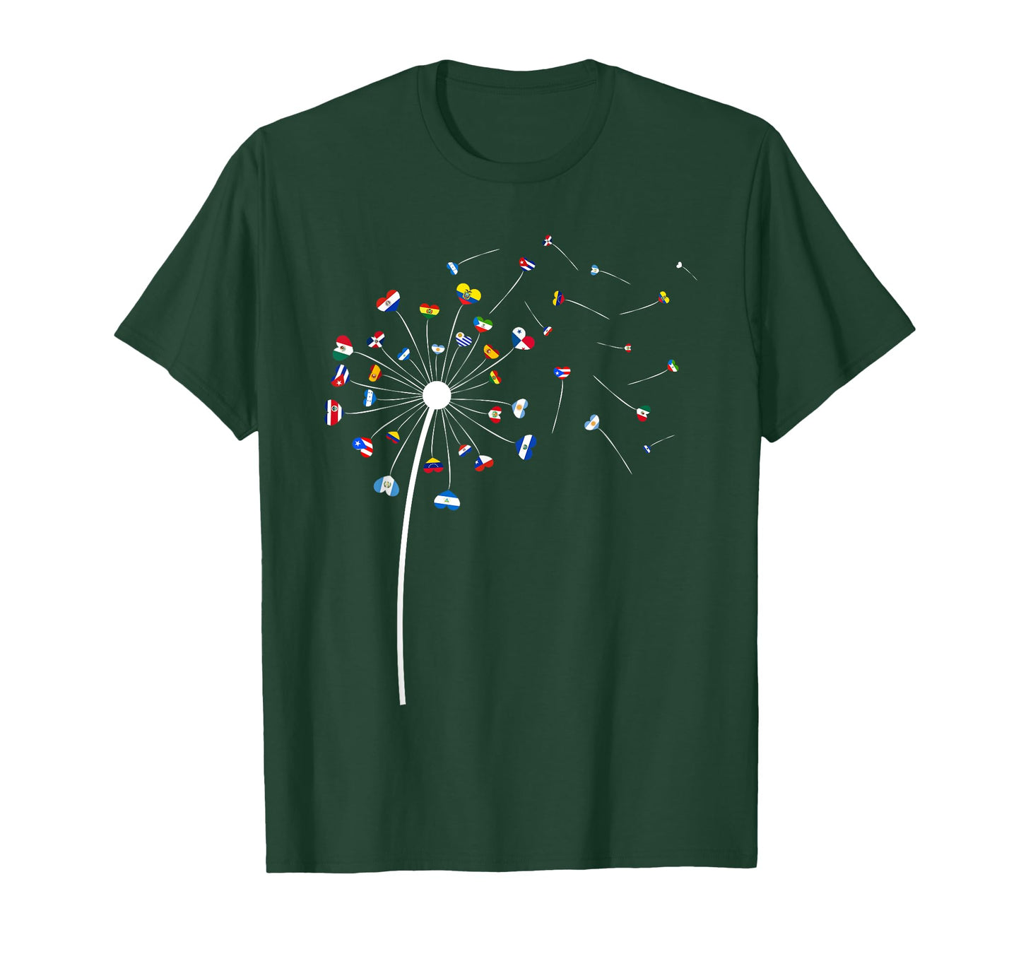 Dandelions Latina Countries Flag Hispanic Heritage Month Men T-Shirt