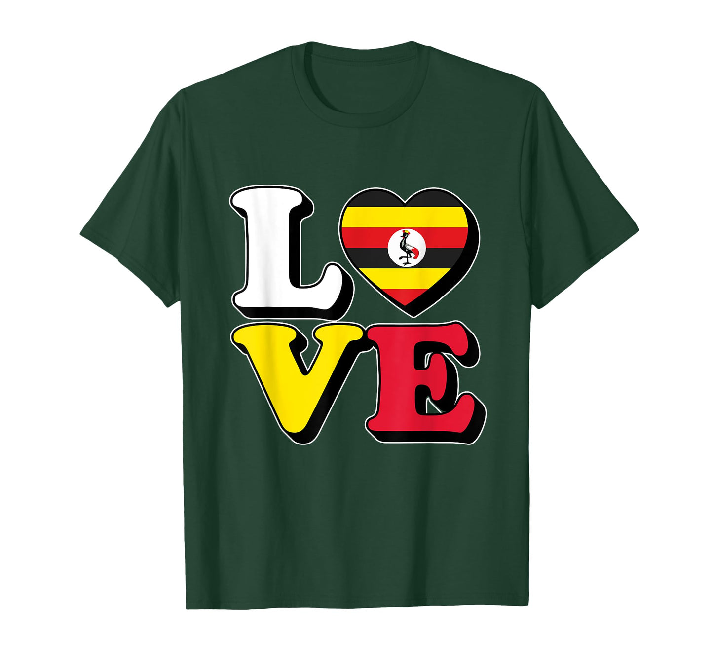 I Love Uganda Travel Souvenir Vacation Trip Ugandan Pride T-Shirt