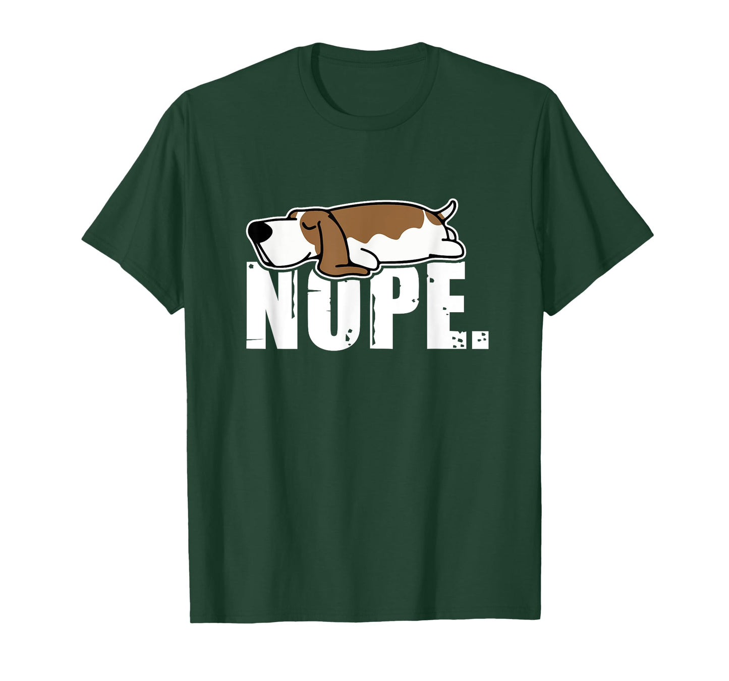 Nope Lazy Basset Hound Dog Sleeping Funny Dog Lovers T-shirt Men Women Kids T-Shirt