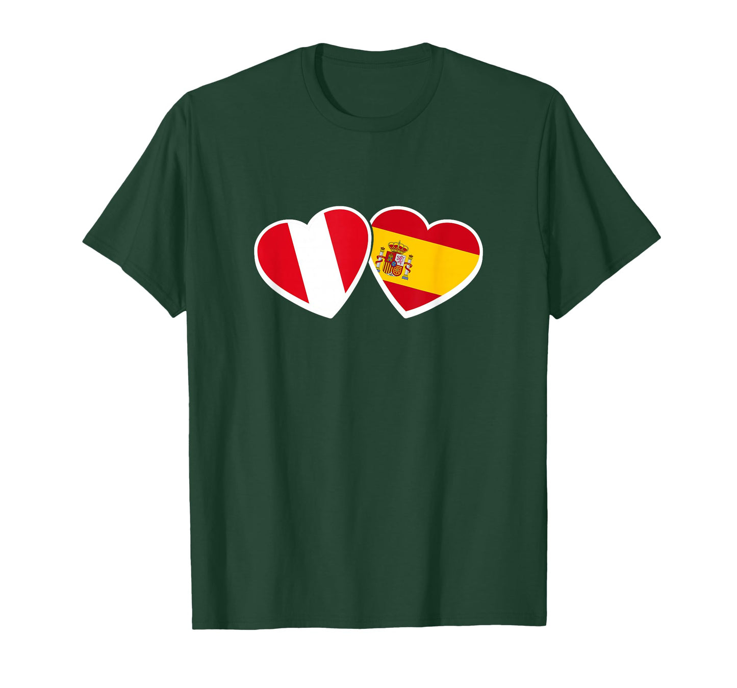 Peru Spain Love Flag Spaniard Peruvian T-Shirt