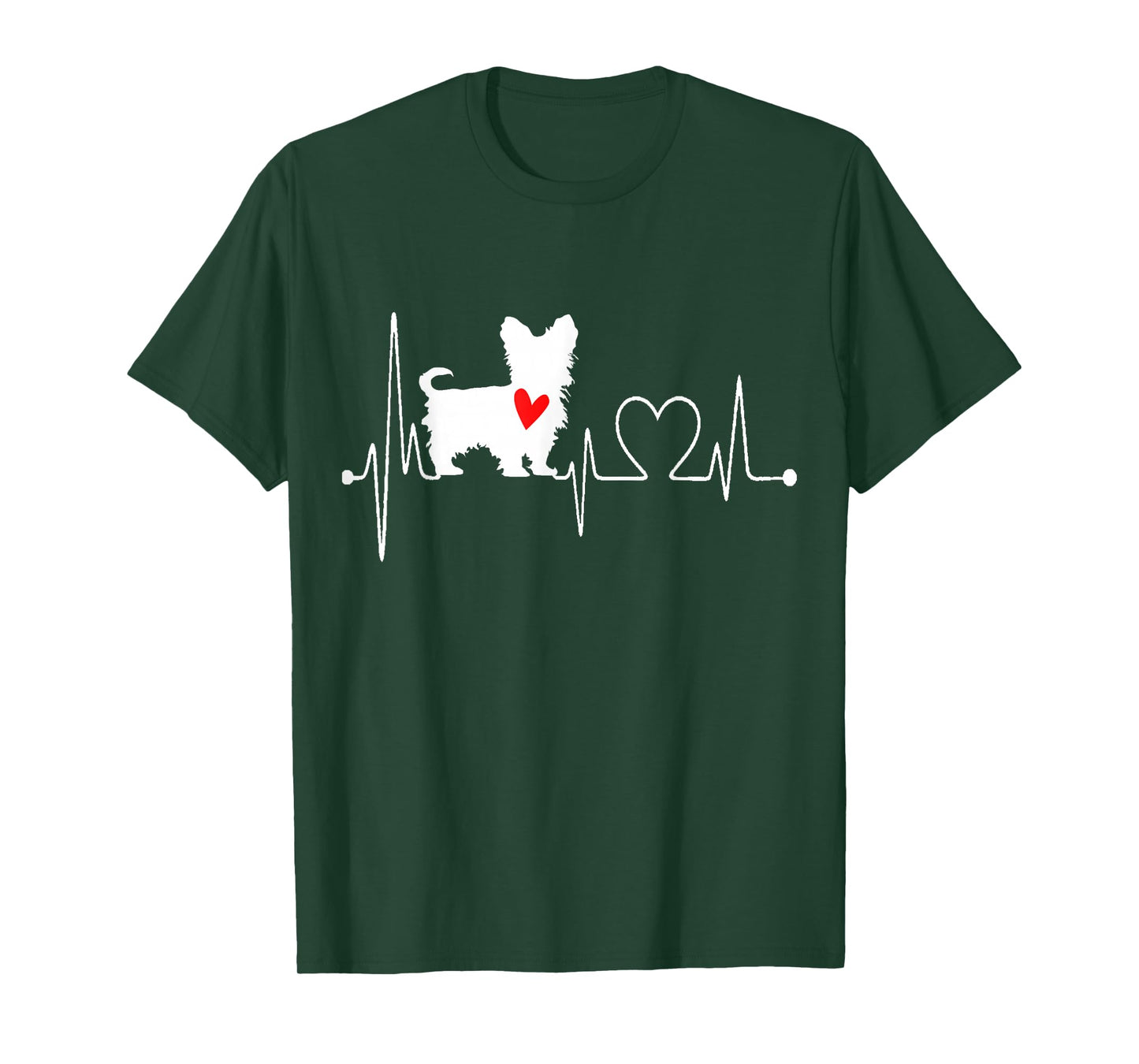 Morkie My Heartbeat EKG Funny Dogs My Cardio Dog Lovers T-Shirt