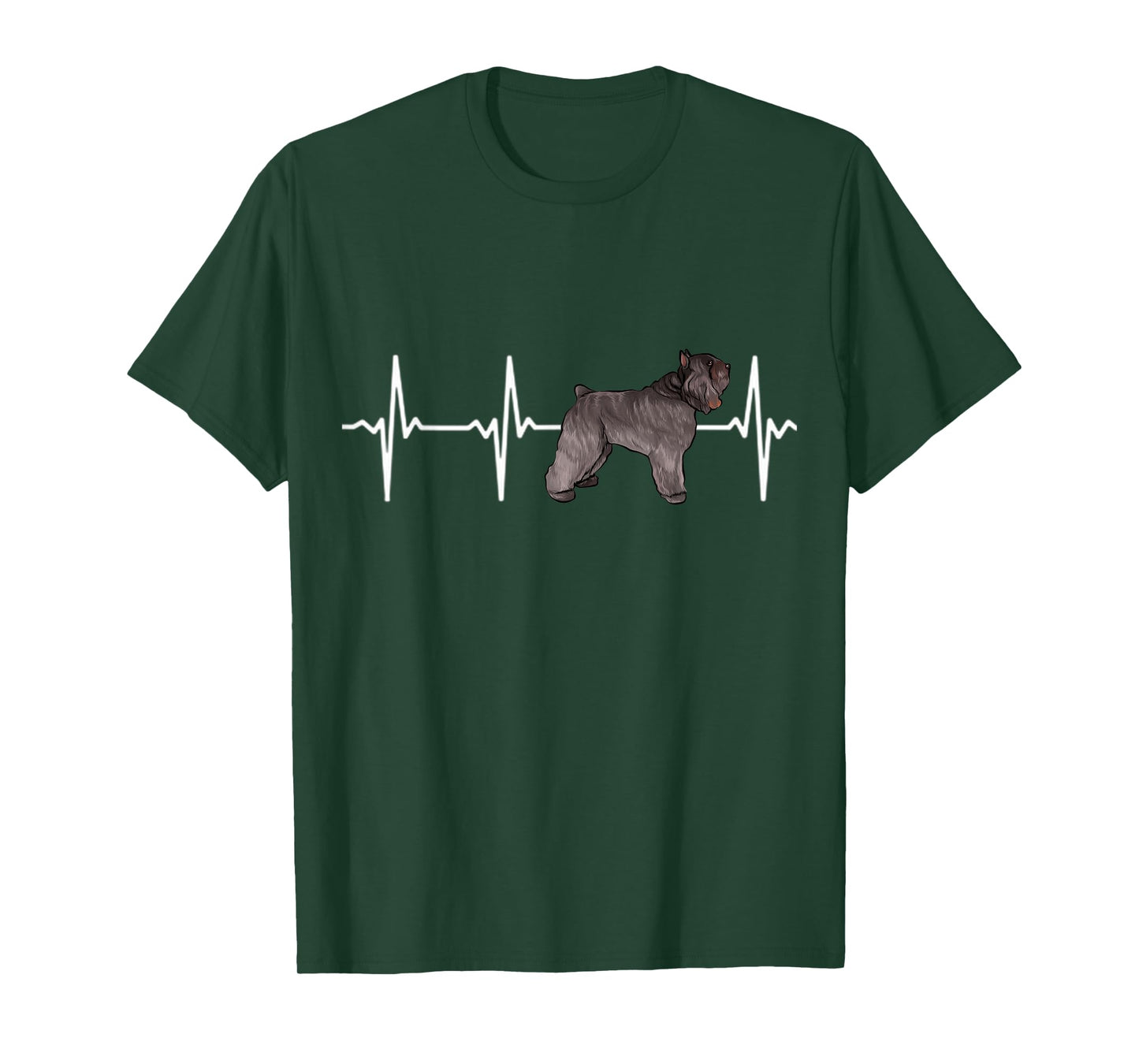 Bouvier des Flandres Heartbeat Love My Dog Men Women Kids T-Shirt