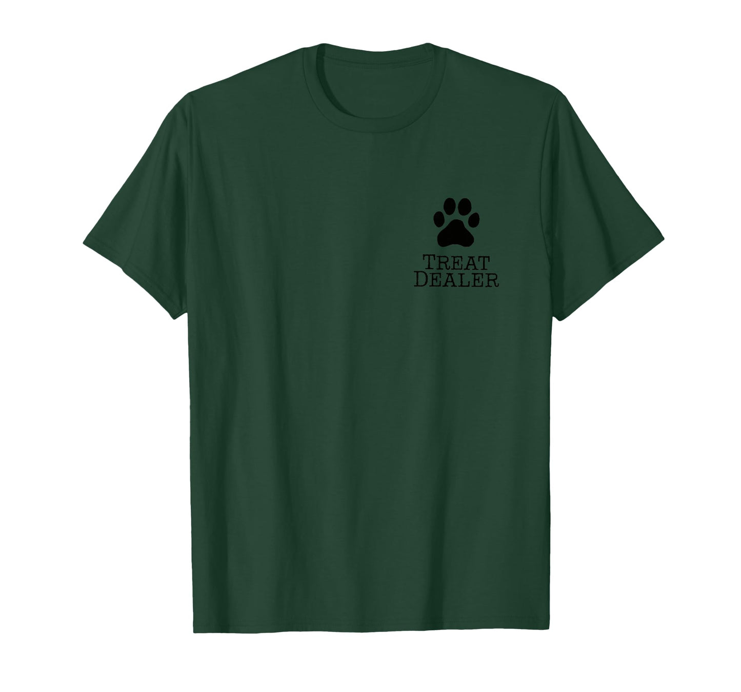 Treat Dealer Dog Paw in Typewriter Fun T-Shirt