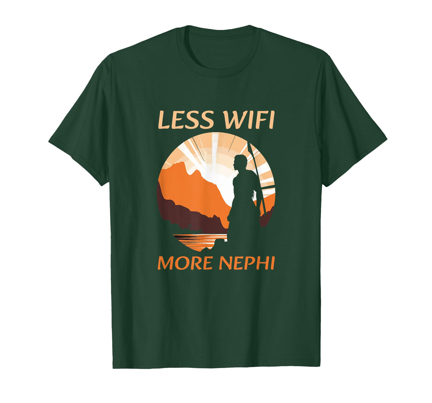Less Wifi More Nephi Funny Humors Lds Mormon Missionary T-Shirt