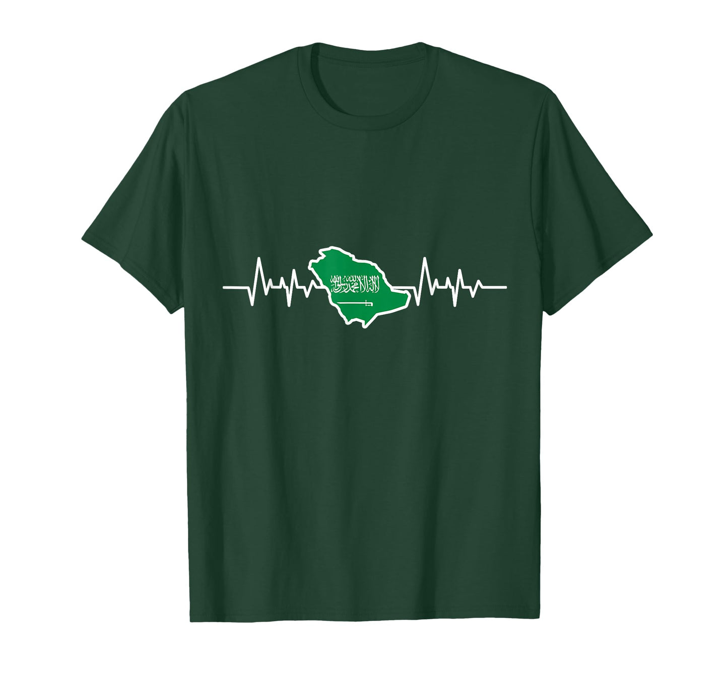 Heartbeat Saudi Arabian Flag Gift Saudi Arabia T-Shirt