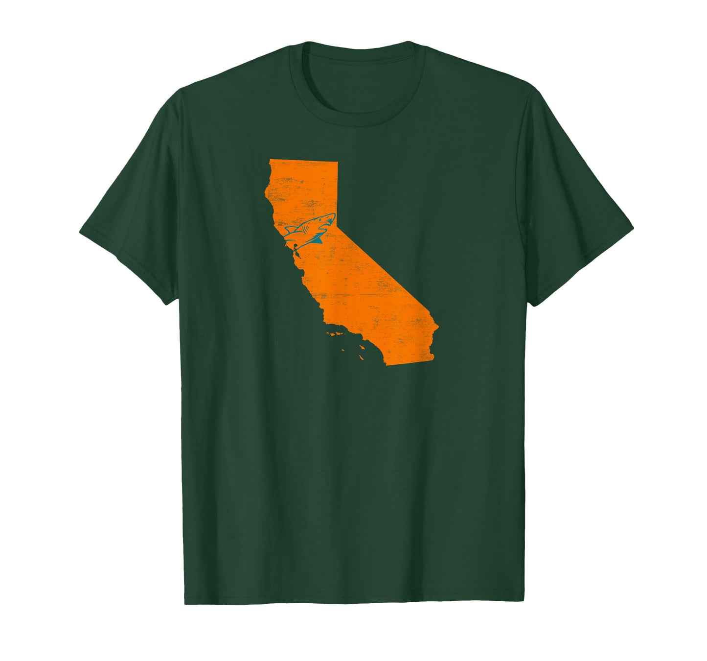 State of California with Shark Swimming near San Jose T-Shirt