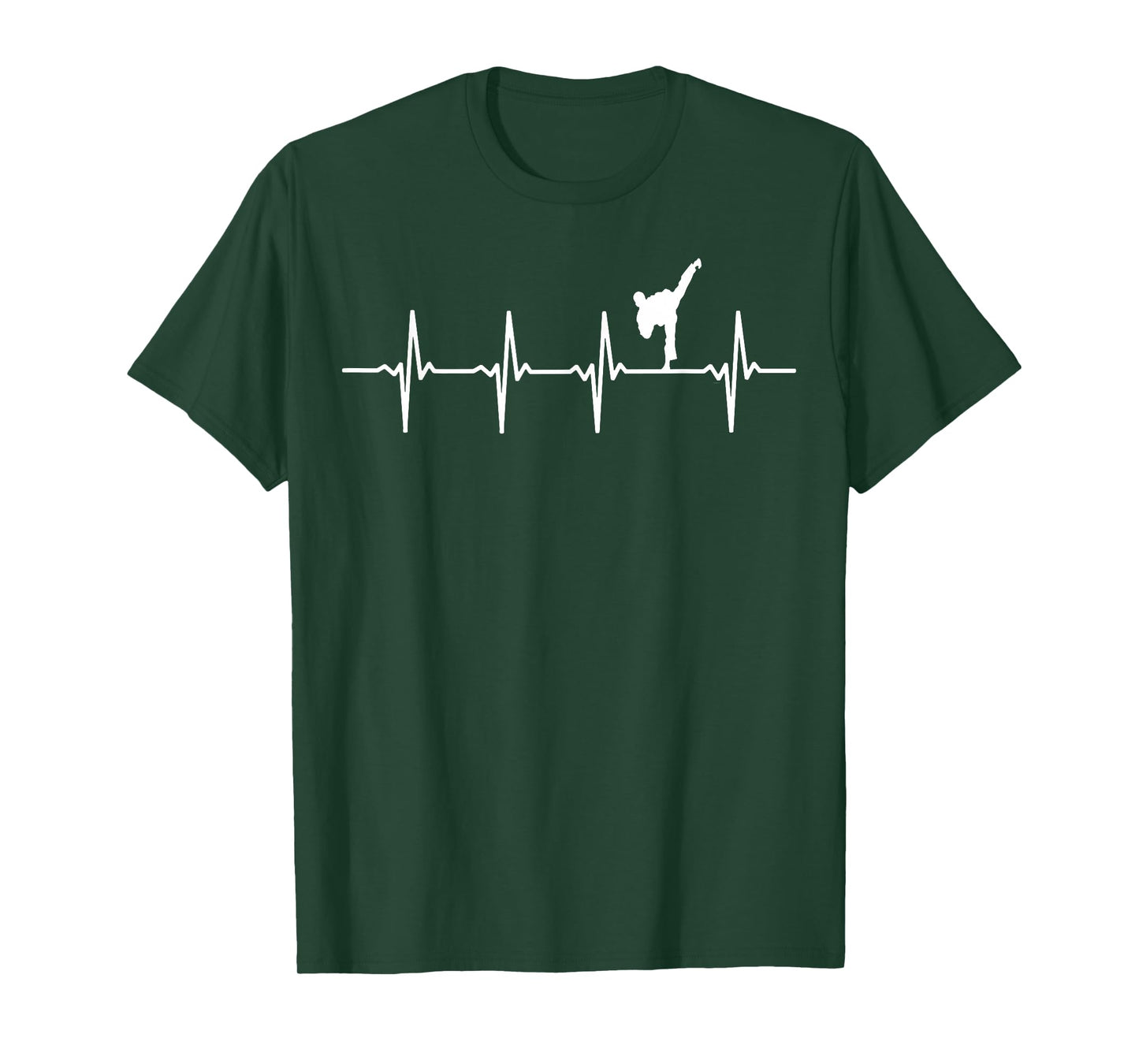 Karate & Taekwondo Heartbeat - Black Belt Karateka T-Shirt