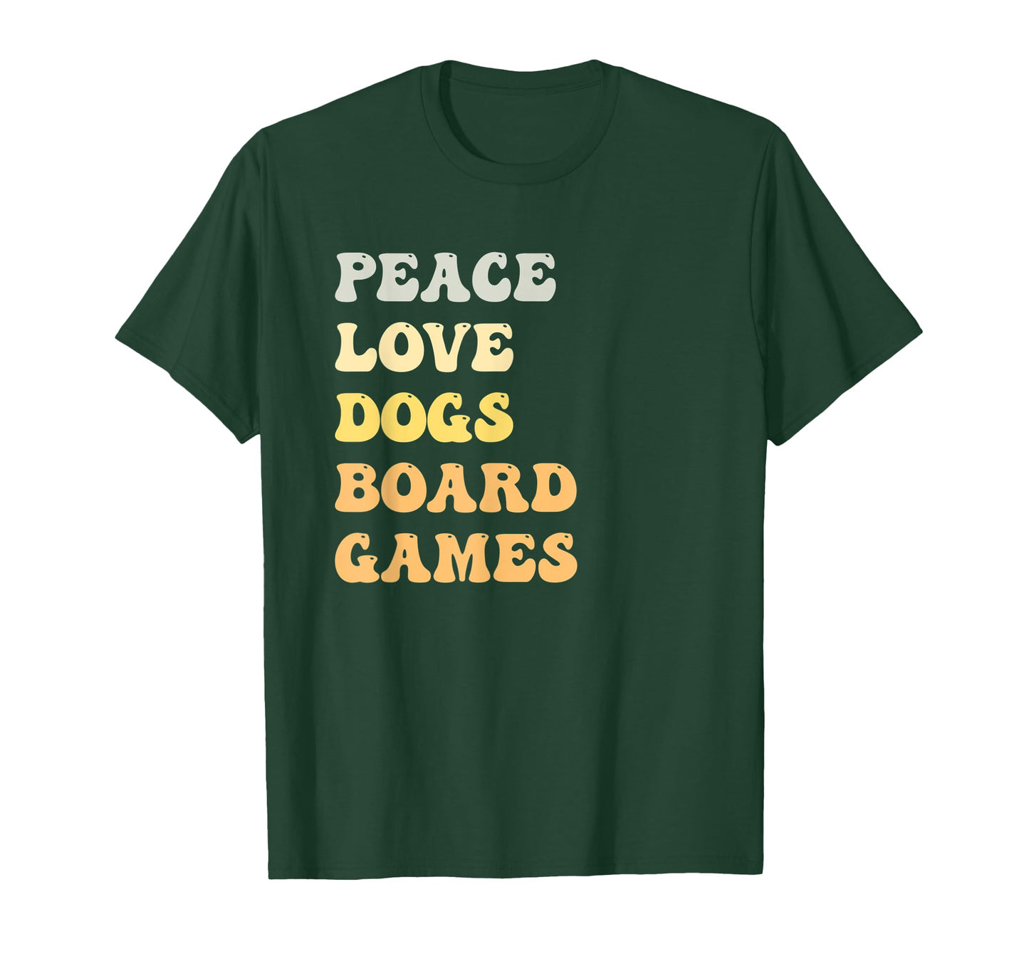 Peace Love Dogs Board Games Funny Retro T-Shirt